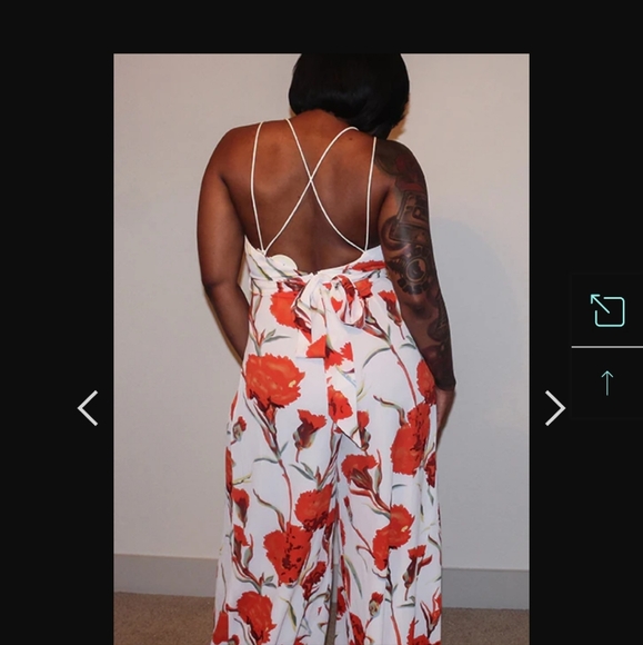 Strappy jumpsuit floral print - Picture 2 of 4